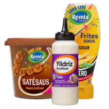 Remia snacksaus, satésaus of Yildriz  